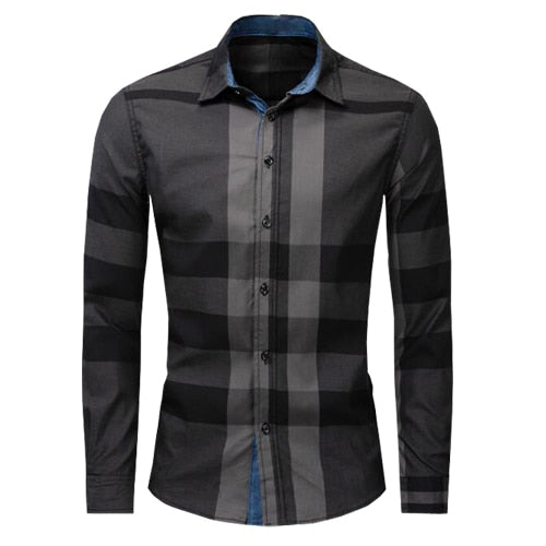 men shirts High quality brand 100% cotton \ chemise homme