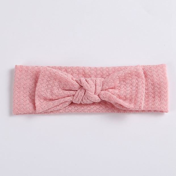 Waffle Baby Headband Girl Bows Headbands For Children Princess Hair Accessories Toddler Turban Knit Headwrap Infant Opaska Fille
