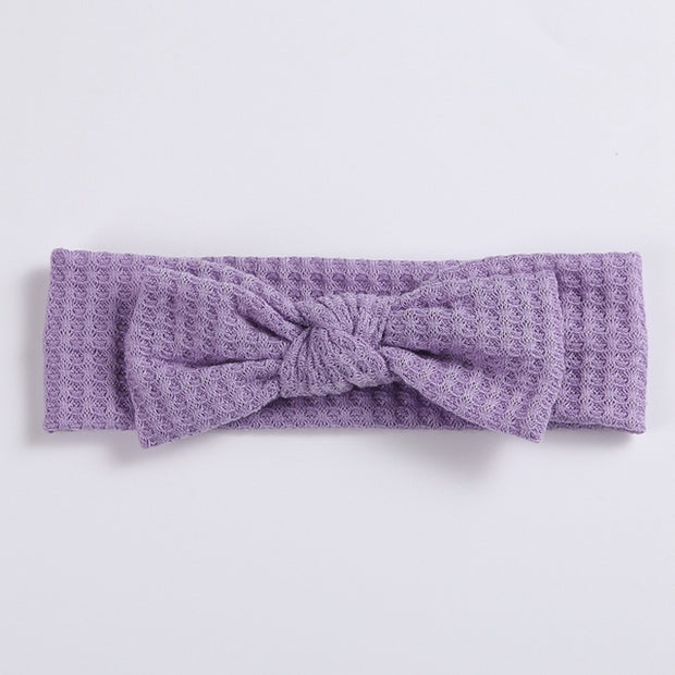 Waffle Baby Headband Girl Bows Headbands For Children Princess Hair Accessories Toddler Turban Knit Headwrap Infant Opaska Fille